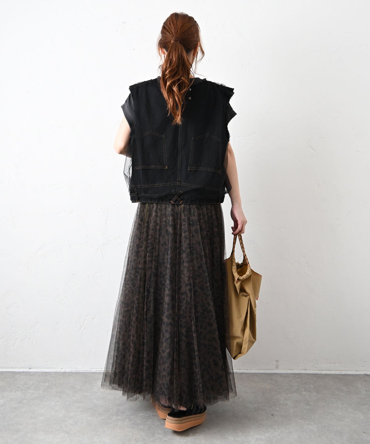 CHOKLATE PARIS｜レオパードチュールスカート [[CK08077-5]][C]