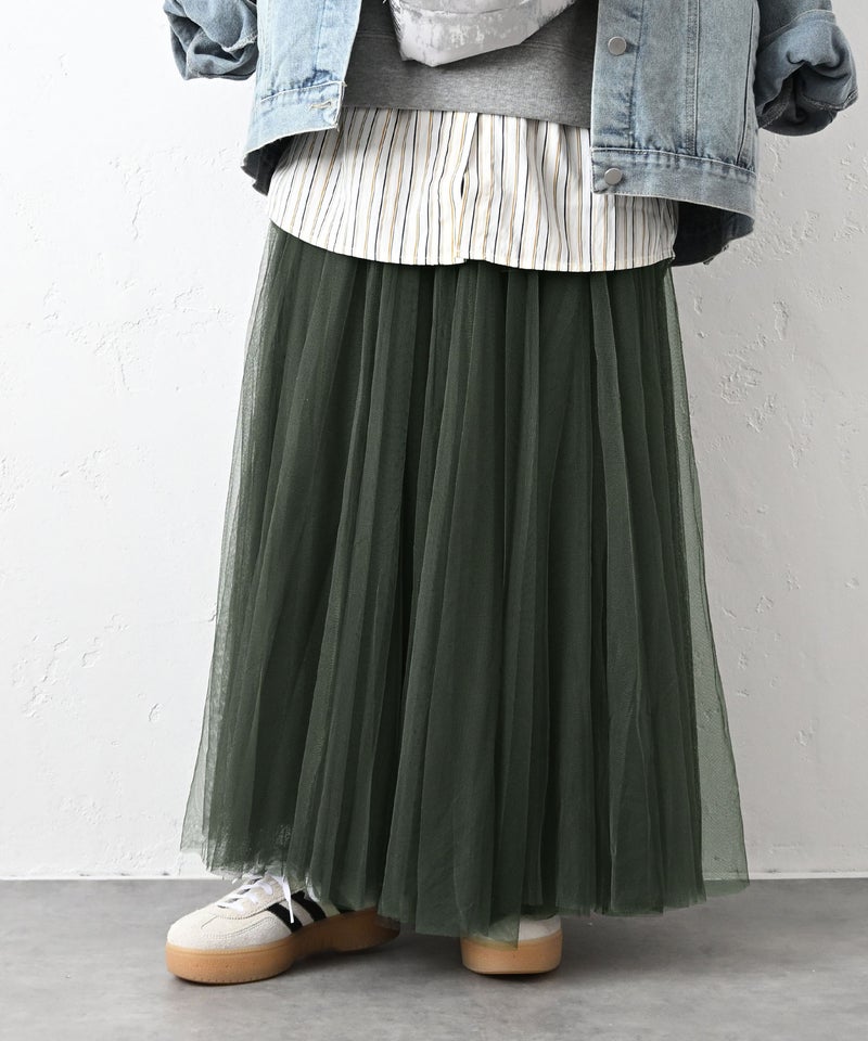 CHOKLATE PARIS｜無地チュールスカート [[CK08077]][C]