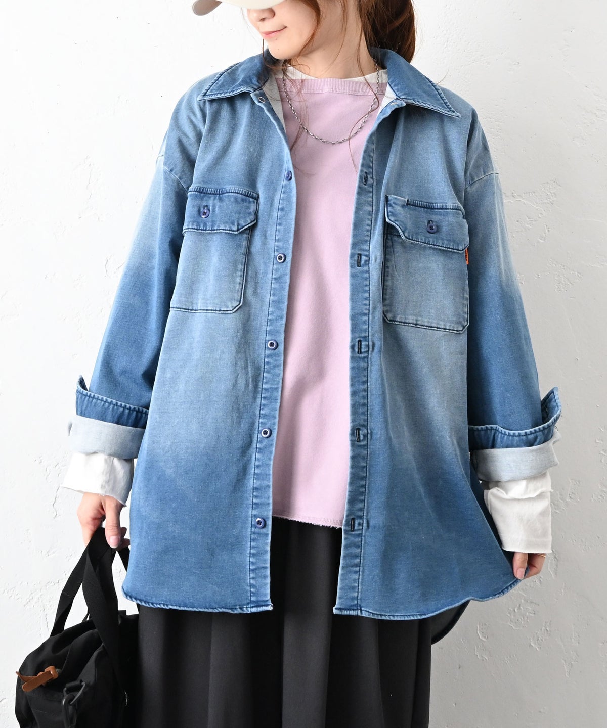 UNIVERSAL　OVERALL｜ニットデニムシャツ [[U2612108]][C]