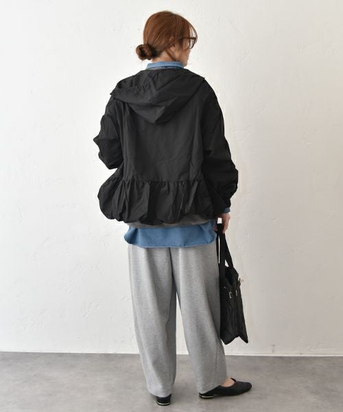 HUMS｜バルーンヘムフード付きブルゾン [[310352]][C]