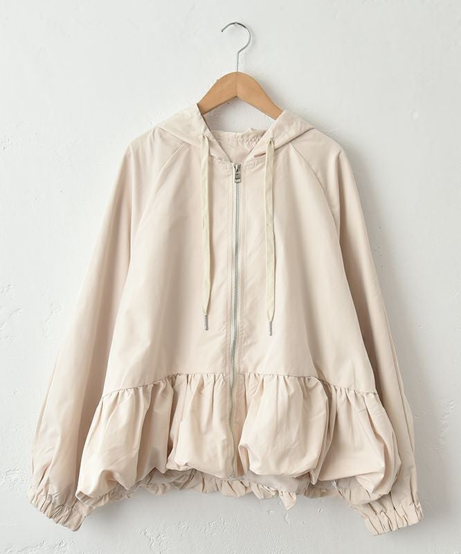 HUMS｜バルーンヘムフード付きブルゾン [[310352]][C]