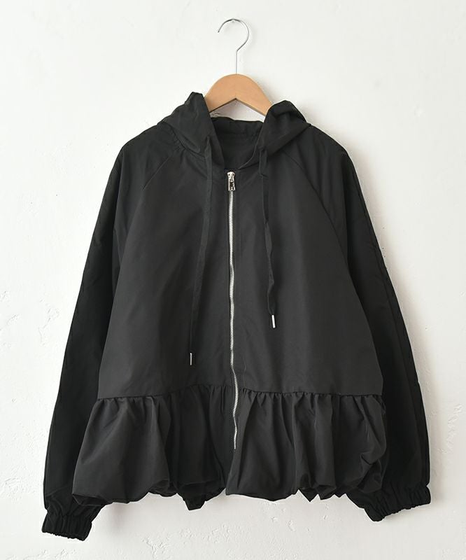 HUMS｜バルーンヘムフード付きブルゾン [[310352]][C]