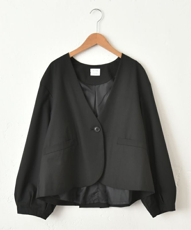  un cinq｜Tropical Stretch Balloonsleeve Jacket [[U26-07]][C]