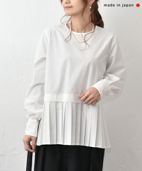 un cinq｜Typewriter Hem Pleats Pullover [[U26-19]][C]