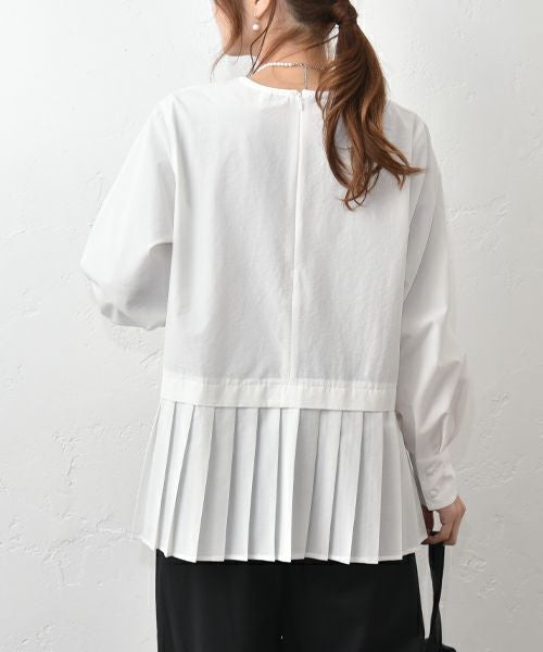 un cinq｜Typewriter Hem Pleats Pullover [[U26-19]][C]