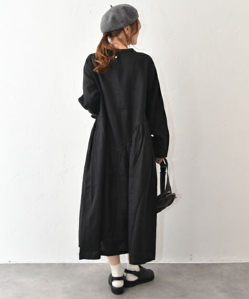 08Mab｜アシンメトリーギャザーワンピース [[CF-1025HF1289]][C]