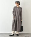 08Mab｜リネン切替前開きワンピース [[CF-1025HF1287]][C]
