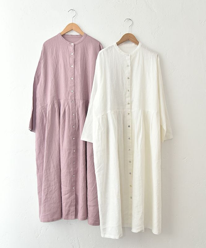  08Mab｜リネン切替前開きワンピース [[CF-1025HF1287]][C]