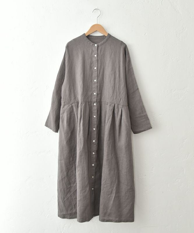  08Mab｜リネン切替前開きワンピース [[CF-1025HF1287]][C]
