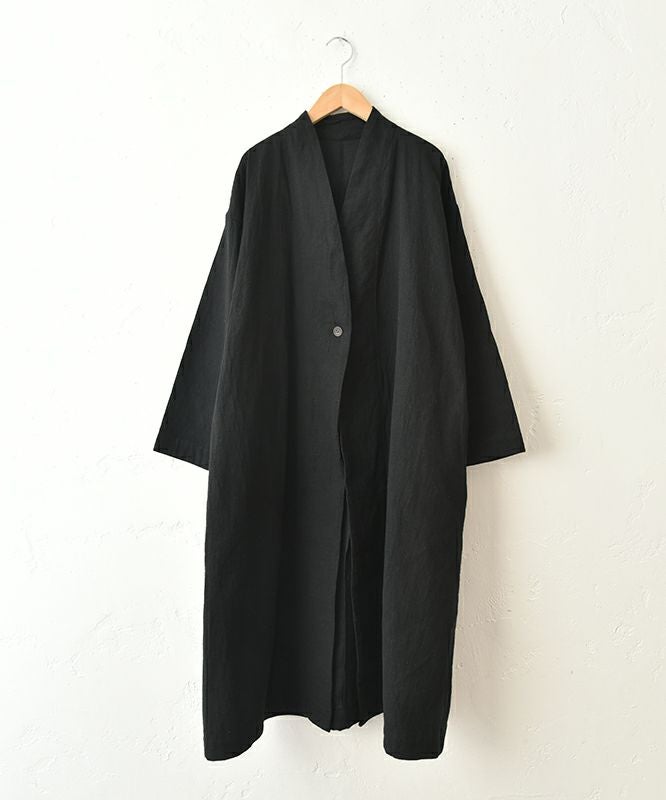 08Mab｜綿麻ダブルガーゼロングコート [[CF-1025HF13MS11]][C]