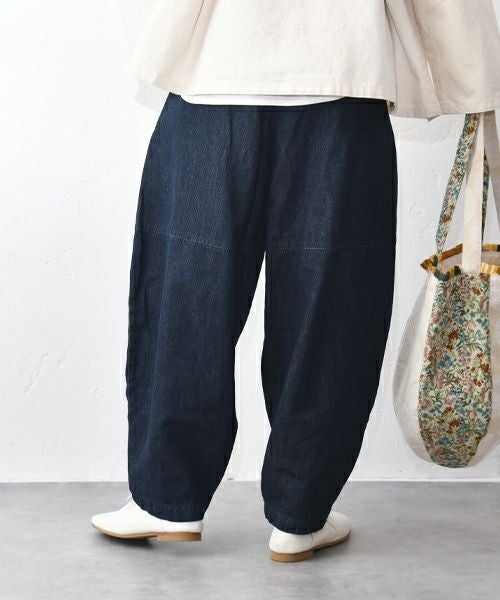 08Mab｜リネンコットンデニム切替ボールパンツ [[CF-1224HF1100]][C