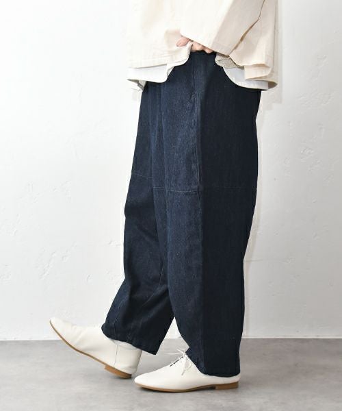08Mab｜リネンコットンデニム切替ボールパンツ [[CF-1224HF1100]][C]