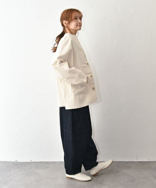 08Mab｜リネンコットンデニム切替ボールパンツ [[CF-1224HF1100]][C