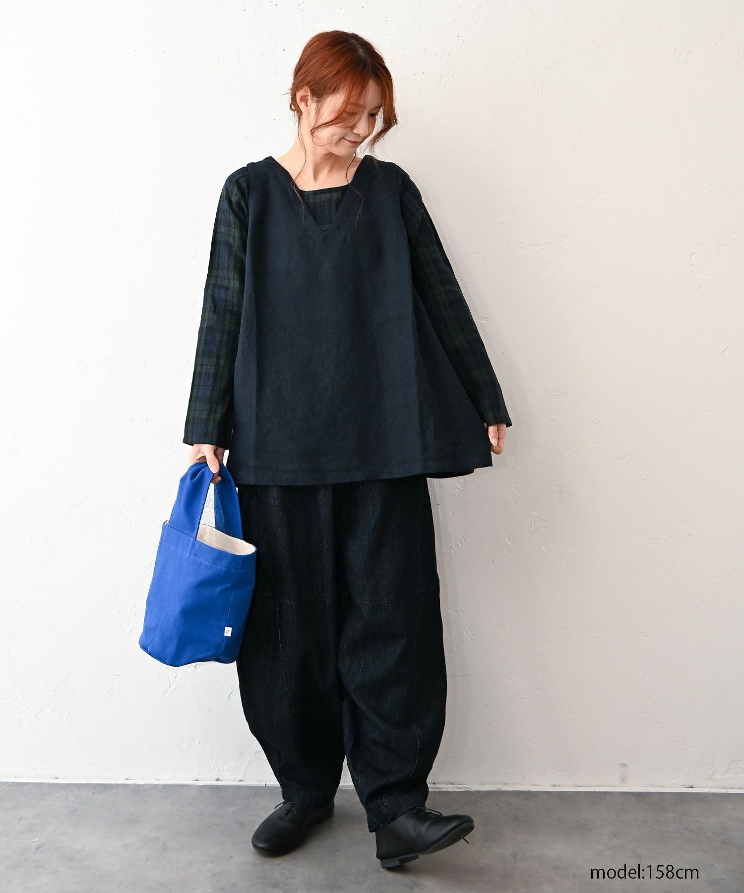 08Mab｜リネンコットンデニム切替ボールパンツ [[CF-1224HF1100]][C