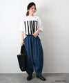 08Mab｜リネンコットンデニム切替ボールパンツ [[CF-1224HF1100]][C]