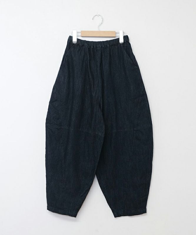08Mab｜リネンコットンデニム切替ボールパンツ [[CF-1224HF1100]][C
