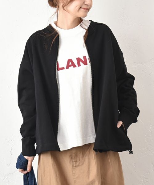 Gives a sense of fullment｜袖バルーンジップブルゾン [[854323]][C]