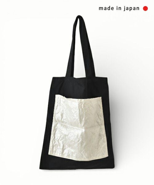 prit｜オックス×リネン箔プリントビッグポケットトート [[P01601]][C]