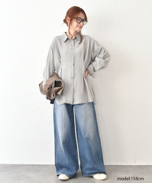 HUMS｜テンセルデニムタックシャツ [[WLN5215]][C]