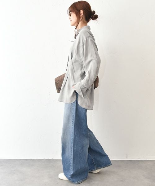 HUMS｜テンセルデニムタックシャツ [[WLN5215]][C]