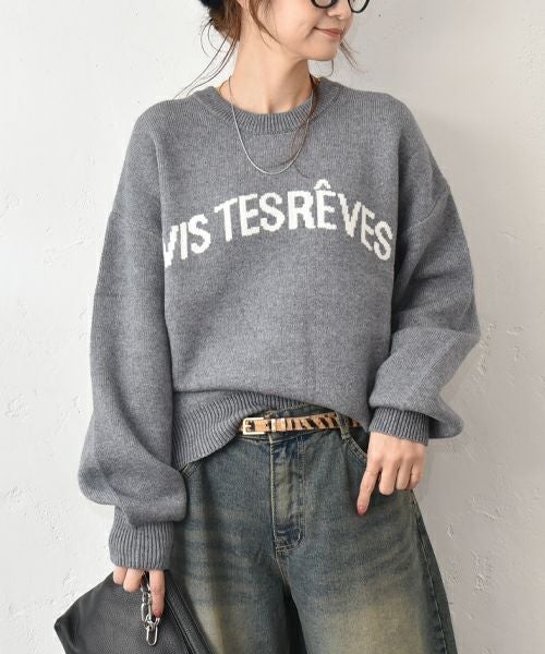 HUMS｜ロゴジャガードニット [[40055352]][C]