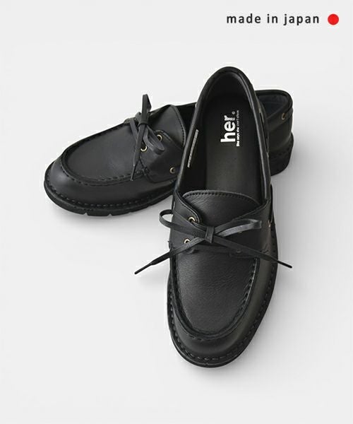 her.｜レザーデッキシューズ [[26020]][C]