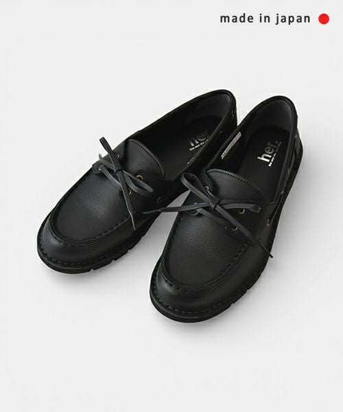 her.｜レザーデッキシューズ [[26020]][C]