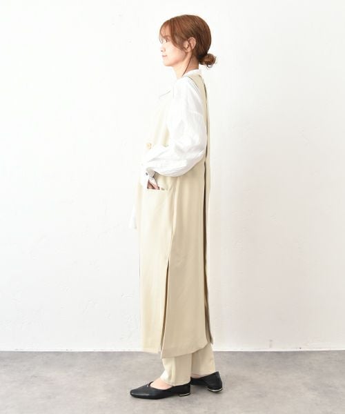 HUMS｜ロングジレ×テーパードパンツセットアップ [[HUM-047]][C]