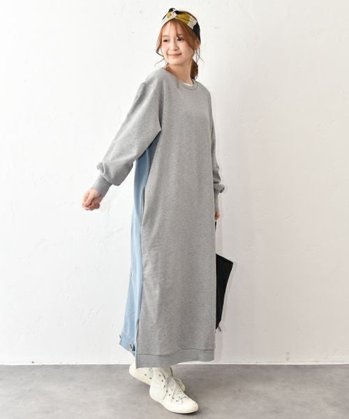 HUMS｜デニム切り替りえカットワンピース [[C-5055]][C]