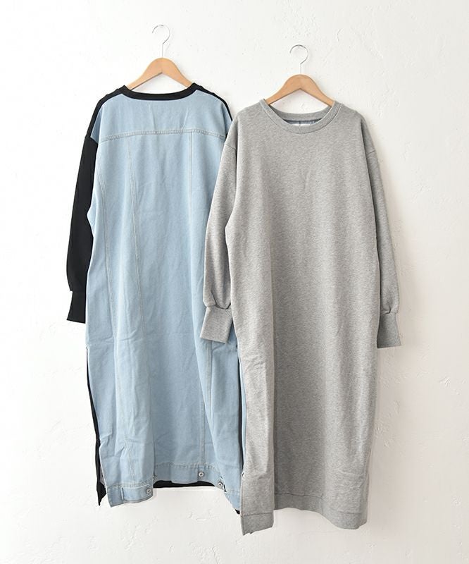 HUMS｜デニム切り替りえカットワンピース [[C-5055]][C]