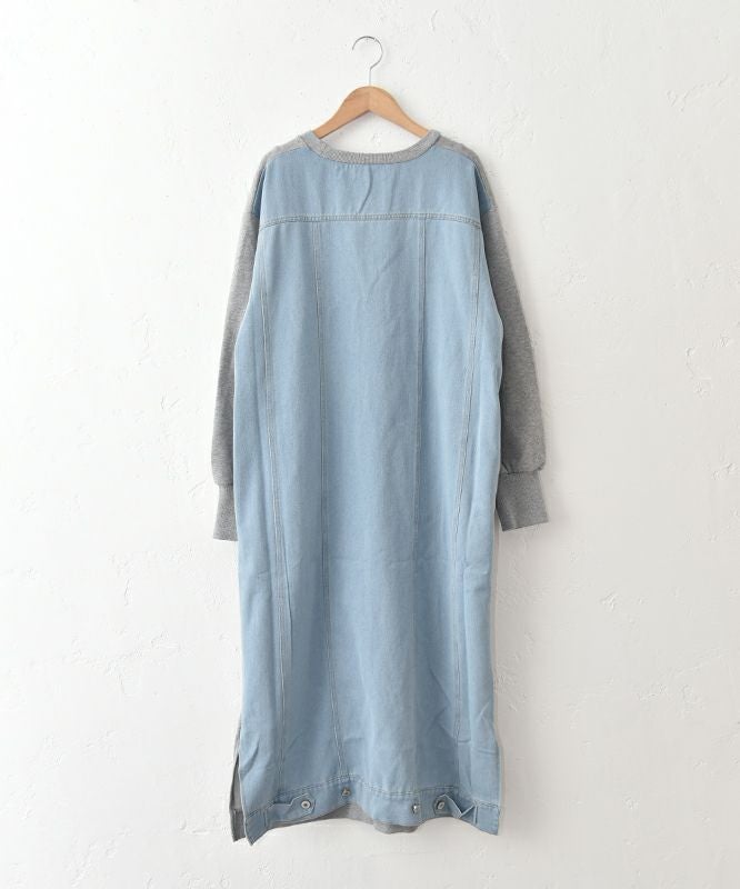 HUMS｜デニム切り替りえカットワンピース [[C-5055]][C]