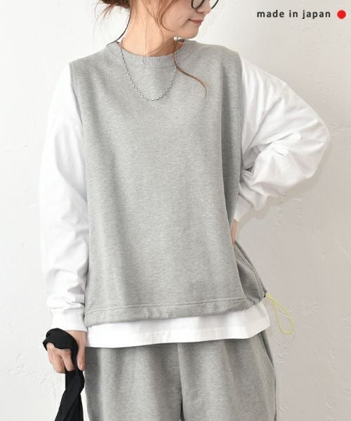 her.｜アジャスター付きスウェットベスト [[131333H]][C]