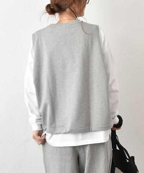 her.｜アジャスター付きスウェットベスト [[131333H]][C]