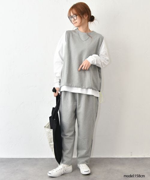 her.｜アジャスター付きスウェットベスト [[131333H]][C]