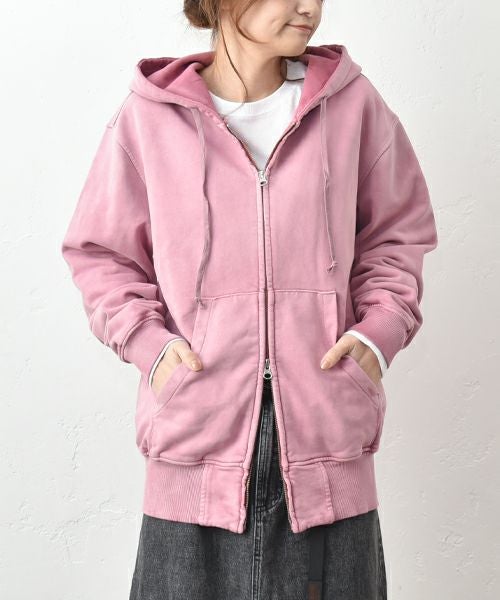 Gives a sense of fullment｜裏毛ジップアップパーカー [[661023]][C]