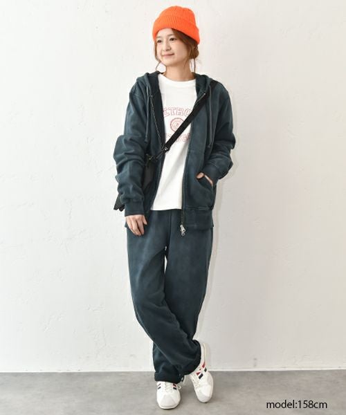 Gives a sense of fullment｜裏毛ジップアップパーカー [[661023]][C]