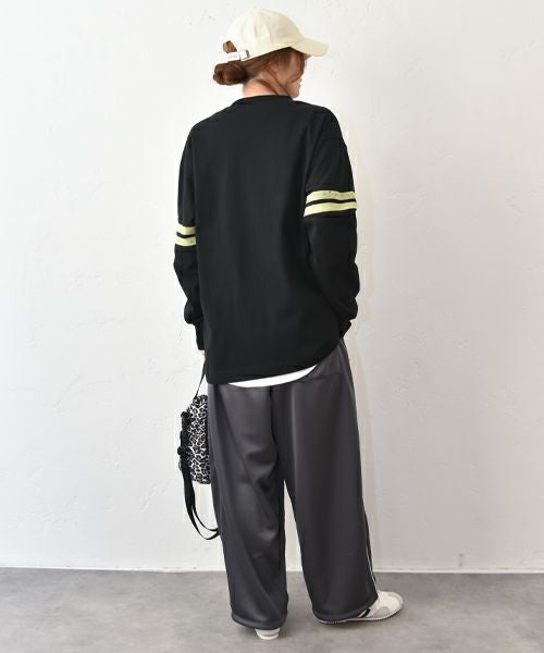 Gives a sense of fullment｜フロッキープリントロンTee [[861121]][C]