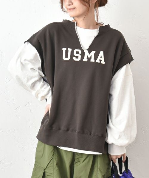 Gives a sense of fullment｜裏毛スウェットベスト [[861129]][C]