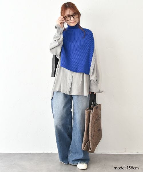 HUMS｜2wayニットポンチョ [[MT-0468]][C]