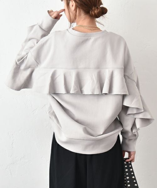 HUMS｜バックフリルデザインカットソー [[C-5118]][C]