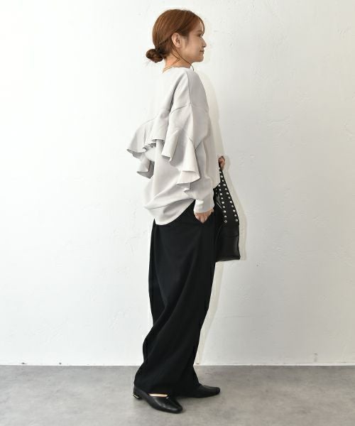 HUMS｜バックフリルデザインカットソー [[C-5118]][C]