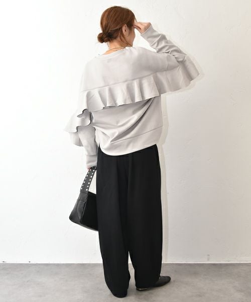 HUMS｜バックフリルデザインカットソー [[C-5118]][C]