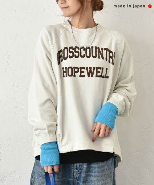 and quarter｜ラグランプリントヘムタックプルオーバー [[MA-720315]][C]