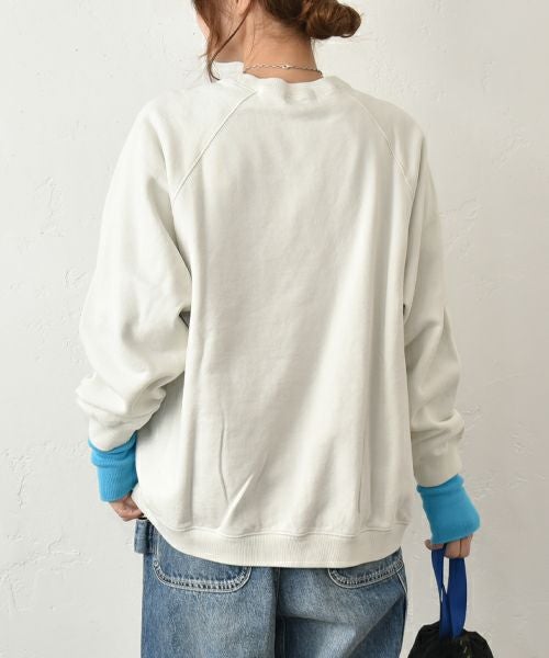 and quarter｜ラグランプリントヘムタックプルオーバー [[MA-720315]][C]