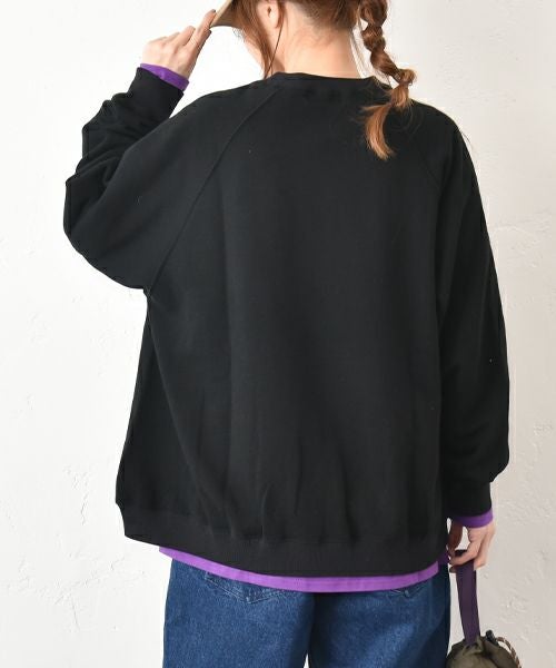 and quarter｜ラグランプリントヘムタックプルオーバー [[MA-720315]][C]