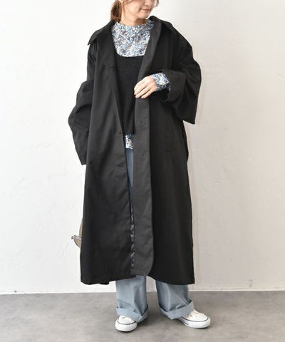 08Mab｜リネンコットンデニムロングコート [[CF-1224HF1099]][C 