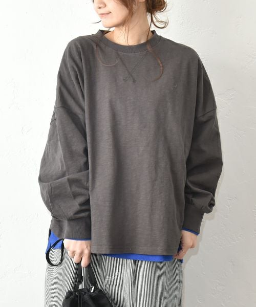  CUBE SUGAR｜バックプリントパフスリーブカットソー [[15104635]][C]