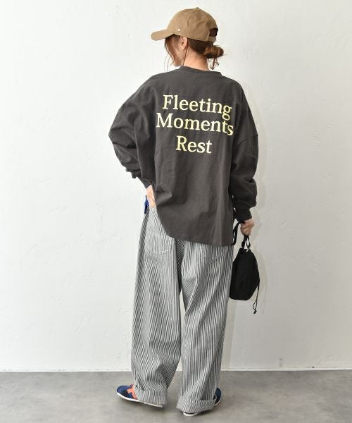  CUBE SUGAR｜バックプリントパフスリーブカットソー [[15104635]][C]