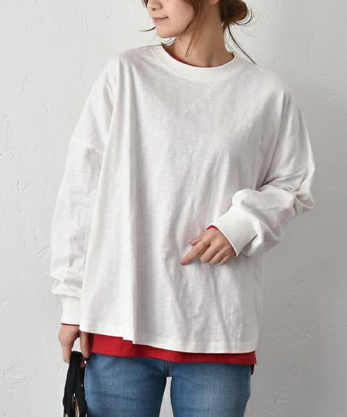  CUBE SUGAR｜バックプリントパフスリーブカットソー [[15104635]][C]