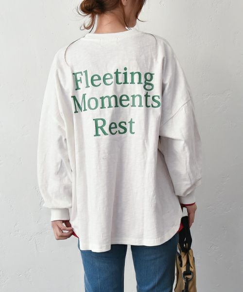  CUBE SUGAR｜バックプリントパフスリーブカットソー [[15104635]][C]